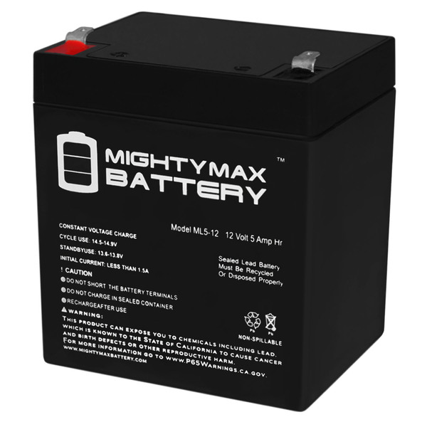 Mighty Max Battery 12V 5Ah Compatible Battery for APC Back-UPS BE ES350, BE ES500 UPS ML5-12213